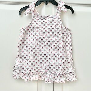 GAP toddler girls white patterned tied shoulder cotton tank top size 5
